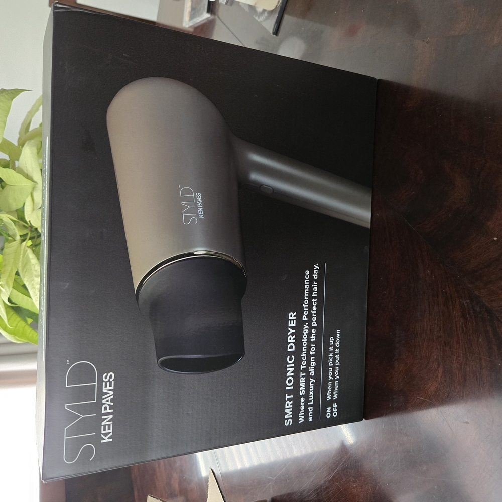 STYLD Ken Paves Smart Ionic Hair Dryer - Black and Silver